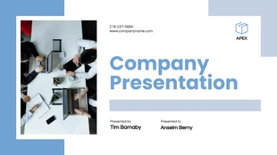Free  Template: Monochrome Blue Company Presentation