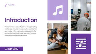 Modern Clean Minimalist White and Purple Music Presentation - page 2