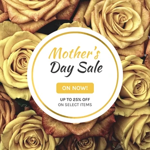 premium  Template: Gold Sale Mother's Day Instagram Post