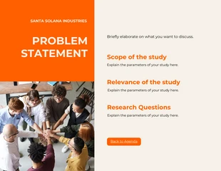 Orange And White Professional Simple Modern Proposal Research Presentation - Seite 3