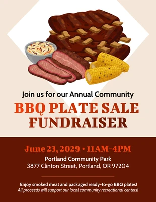Free Template: BBQ Plate Sale Flyer Template