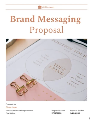 Free  Template: Brand Messaging Proposal