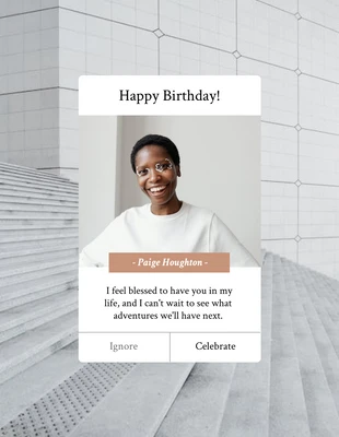 Free  Template: Weißes, minimalistisches Happy Birthday-Poster