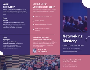 Free  Template: Networking Event Brochure
