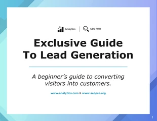 business  Template: eBook sulla generazione di lead di Gradient Marketing