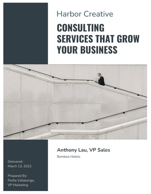 business  Template: Gray Business Consulting Vorschlag