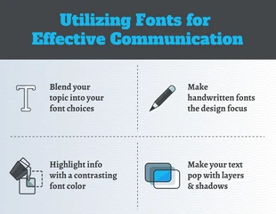 Free  Template: Utilizing Fonts for Communication Infographic