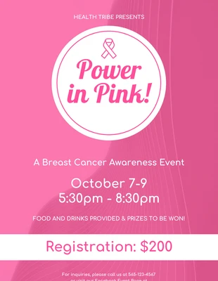 premium  Template: Poster zur Pink Awareness-Veranstaltung