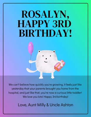 Free  Template: Printable Birthday Card