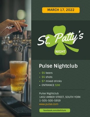 premium  Template: Dunkler St. Patrick's Day Party Flyer