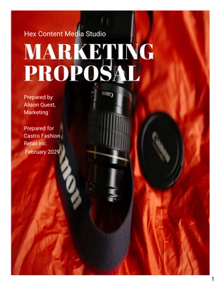 business  Template: Mutiger Vorschlag für Medienmarketing