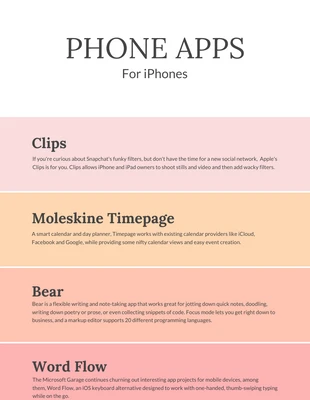 Free  Template: 7 Apple Apps