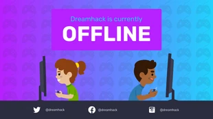 business  Template: لافتة Twitch للألعاب غير المتصلة بالإنترنت