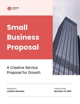 Free  Template: Proposition pour les petites entreprises