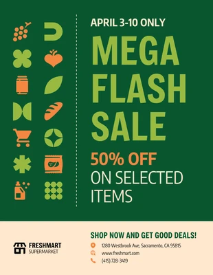 premium  Template: Vorlage für einen Flash-Sale-Flyer