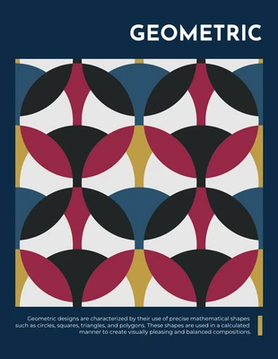 business  Template: Affiche géométrique abstraite moderne de la marine
