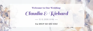 Free  Template: Flower Purple Wedding Banner