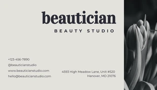 Beige Simple Photo Beauty Business Card - Seite 2