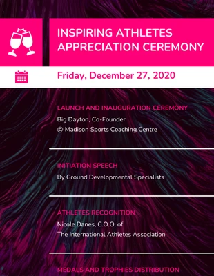 Appreciation Ceremony Event Program