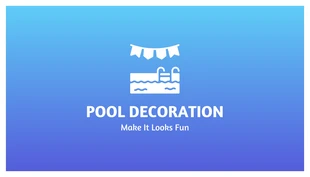 Free  Template: Carte d'identité bleue dégradée simple pour les professionnels de la piscine