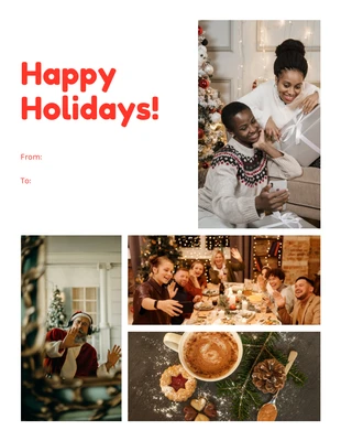 Free  Template: Kostenlose druckbare Weihnachtskarten