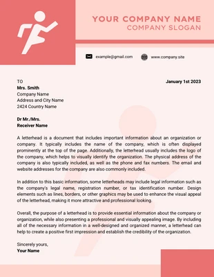 Free  Template: Light Pink Feminine Simple Graphic Design Letterhead Template