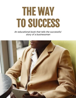 business  Template: Capa de livro de autobiografia minimalista branca