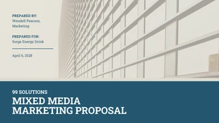 premium  Template: Presentación de marketing en medios sencillos