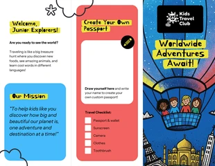 premium  Template: Travel Brochure Template For Kids