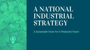 Free  Template: Green Industrial Sustainability Government Policy Presentation
