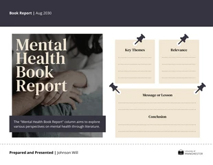 business  Template: Mental Health Book Report