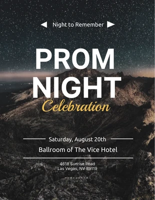 Free  Template: Retro Eighties Prom Night Poster