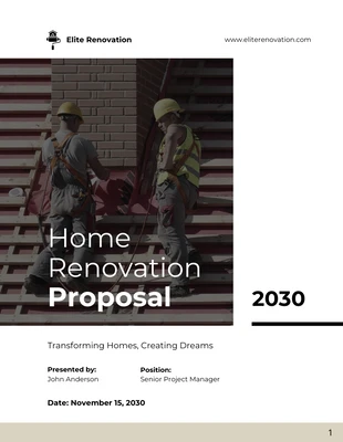 business  Template: Home Renovation Proposals