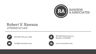 Law Attorney Business Card