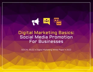 business  Template: Marketing digitale Promozione dei social media Libro bianco