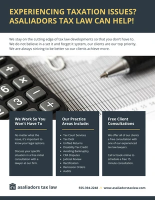 premium  Template: Tax Law Firm Business Flyer