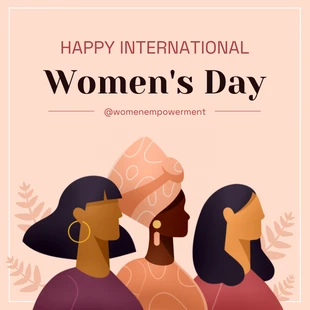 Free  Template: منشور على وسائل التواصل الاجتماعي لليوم العالمي للمرأة الوردي