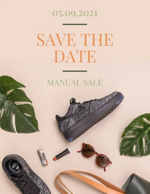 premium  Template: Shopping Sale Save The Date Invitation