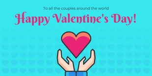 Free  Template: Bonito mensaje de San Valentín en Twitter