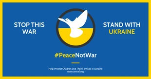 Free  Template: Ajude a apoiar a Ucrânia em uma postagem no Facebook