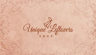 Free  Template: Carte De Visite Boutique vintage rétro rose
