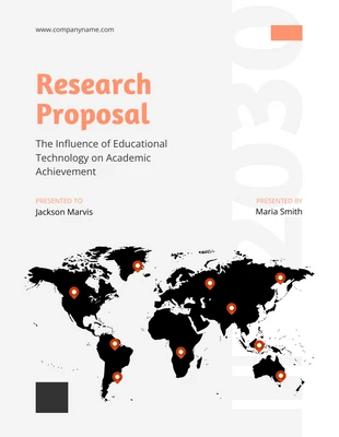 Free  Template: White And Orange Simple Research Proposal