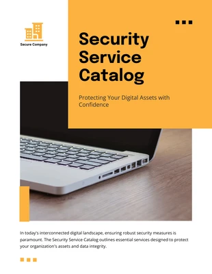 Free  Template: Security Service Catalog Template