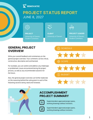 business  Template: Project Status Template