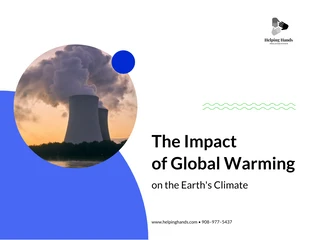 premium  Template: White and Blue Global Warming Consulting Proposal Template