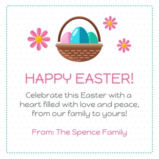 Free  Template: Light Easter Holiday Card