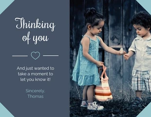 premium  Template: Thinking of You Greeting Card