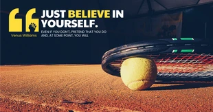 business  Template: Tennis Zitat Motivierender Facebook Social Media Beitrag