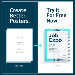 Free  Template: Vorher und nachher Poster Design Instagram Post