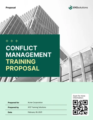 business  Template: Plantilla de propuesta de capacitación en gestión de conflictos